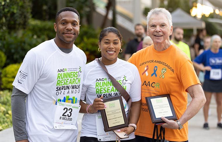 Orlando, FL - The AACR 2023 Annual Meeting - Associate Council Members during Runners for Research 5K Run/Walk at the American Association for Cancer Research Annual Meeting here today, Saturday April 15, 2023. Physicians, researchers, health care professionals, cancer survivors and patient advocates are expected to attend the meeting at the Orange County Convention Center. The Annual Meeting highlights the latest findings in all major areas of cancer research from basic through clinical and epidemiological studies. Photo by © AACR/Scott Morgan 2023 Contact Info: todd@medmeetingimages.com Keywords: Associate Council Members - Runners for Research 5K Run/Walk