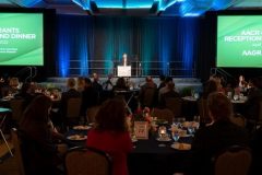 New Orleans, LA - The AACR 2022 Annual Meeting - Awardees and attendees during Annual Grants Dinner at the American Association for Cancer Research Annual Meeting here today, Tuesday April 12, 2022. Physicians, researchers, health care professionals, cancer survivors and patient advocates are expected to attend the meeting at the Ernest Morial Convention Center. The Annual Meeting highlights the latest findings in all major areas of cancer research from basic through clinical and epidemiological studies. Photo by © AACR/Todd Buchanan 2022 Contact Info: todd@medmeetingimages.com Keywords: Awardees and attendees - Annual Grants Dinner