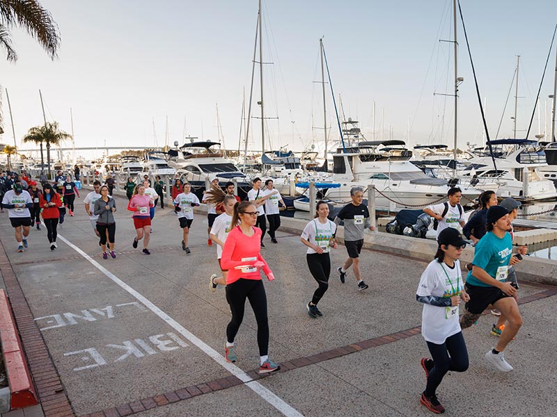 Runners participate in the 2024 AACR Runners for Research 5K Run/Walk in San Diego.